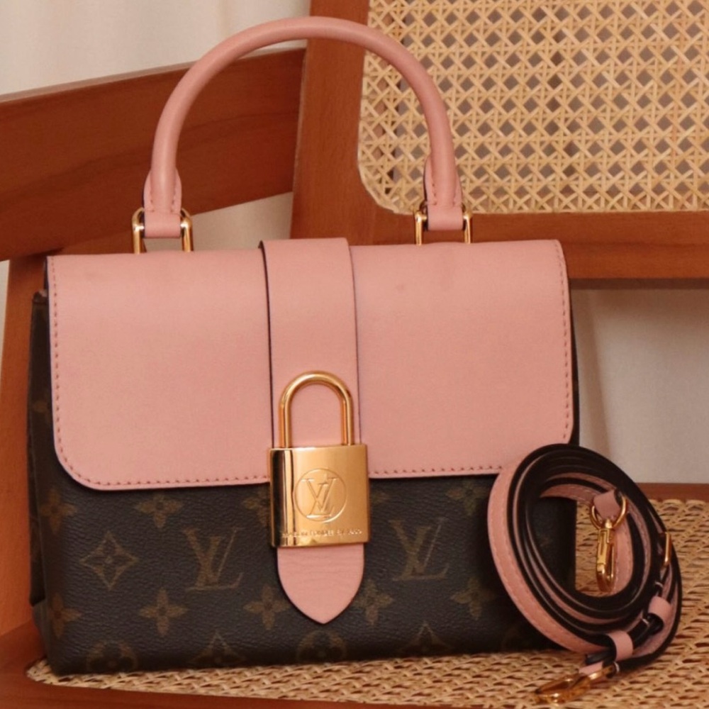 LOUIS VUITTON Locky BB Shoulder Bag Monogram canvas Rose Poudre